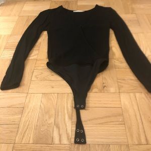 Black A&F Long-sleeve Bodysuit